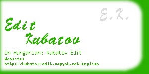 edit kubatov business card